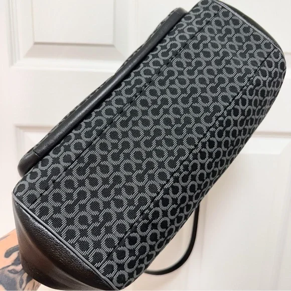 Coach Madison Madeline Satchel East West Mini Op Art Leather Trim - Picture 6 of 13